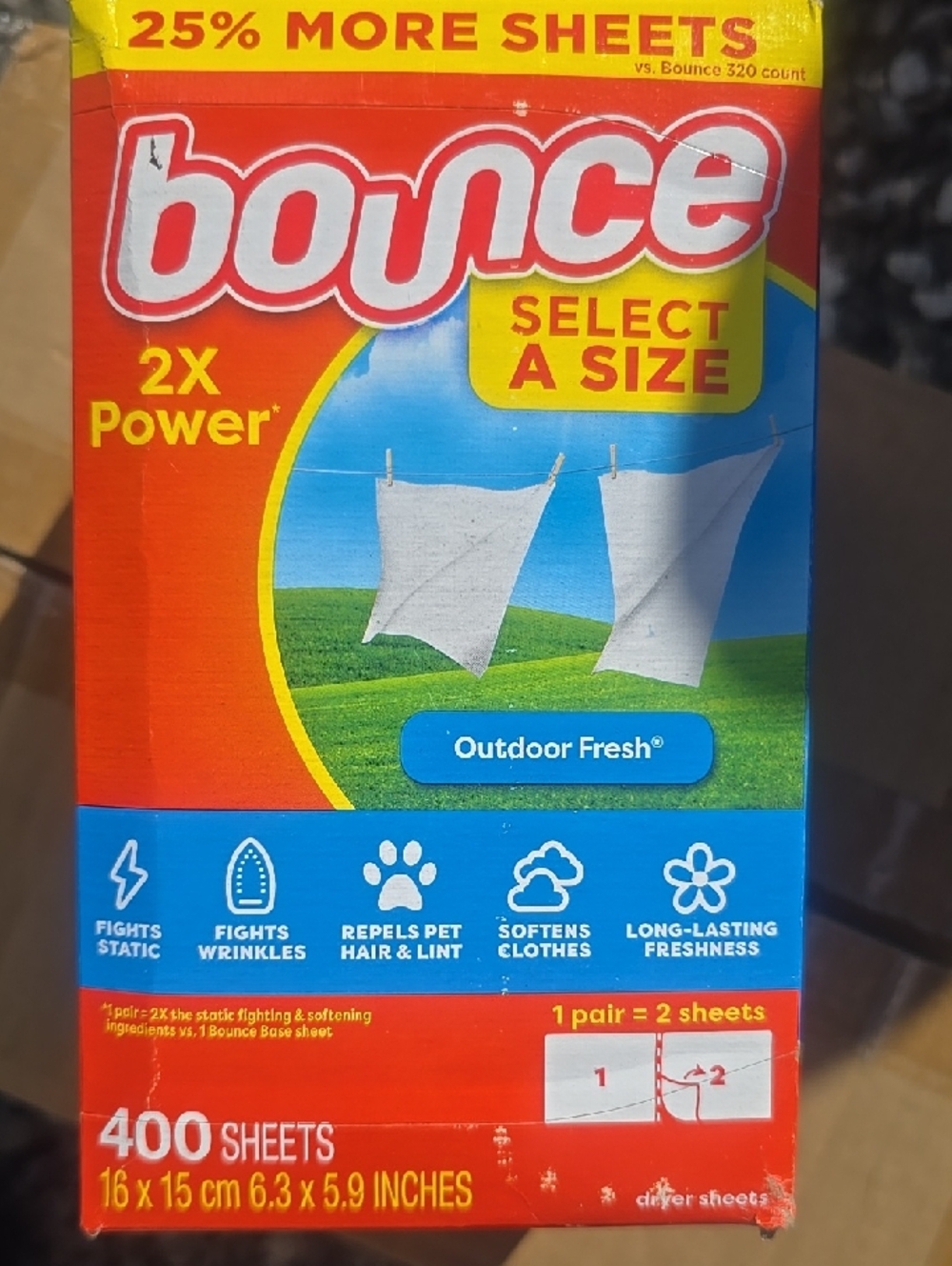 Outdoor Fresh Dryer Sheets - White (400 Count)